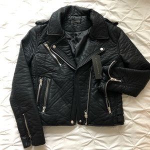Faux Leather Moto/Biker Jacket